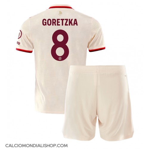 Maglie da calcio Bayern Munich Leon Goretzka #8 Terza Maglia Bambino 2024-25 Manica Corta (+ Pantaloni corti)